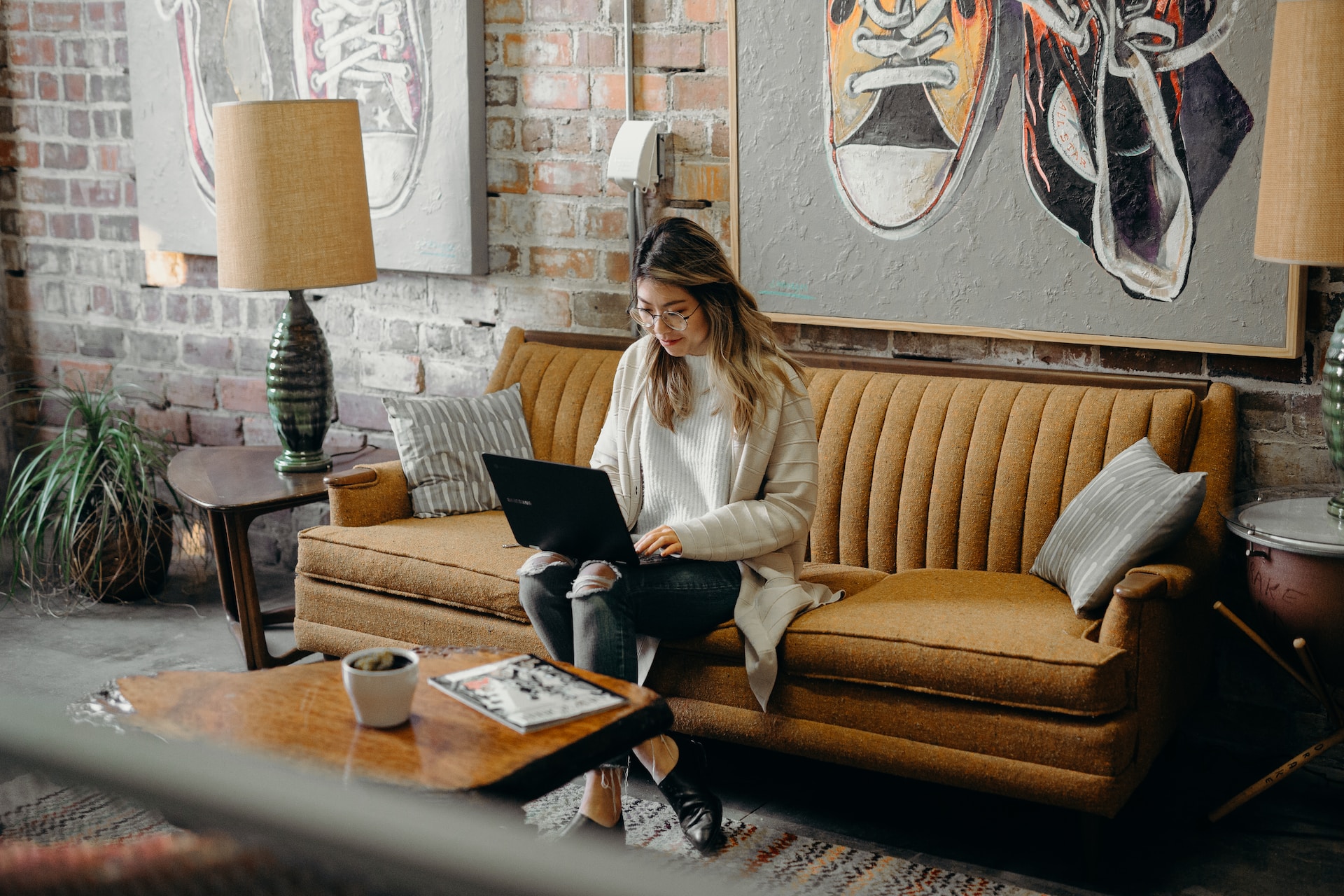 woman working